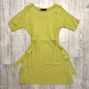 Jonano bamboo cotton yellow dress runway S